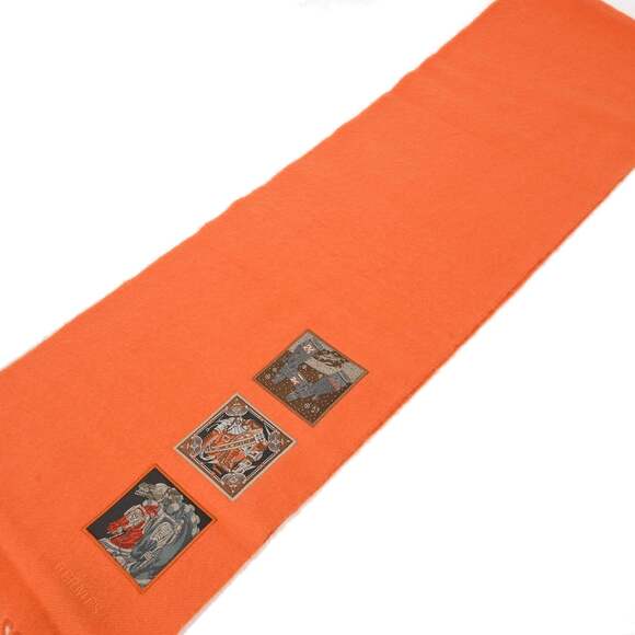 HERMES Authentic Orange Scarf - Picture 6 of 10